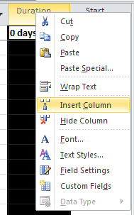 Need an option - Insert TFS Column 