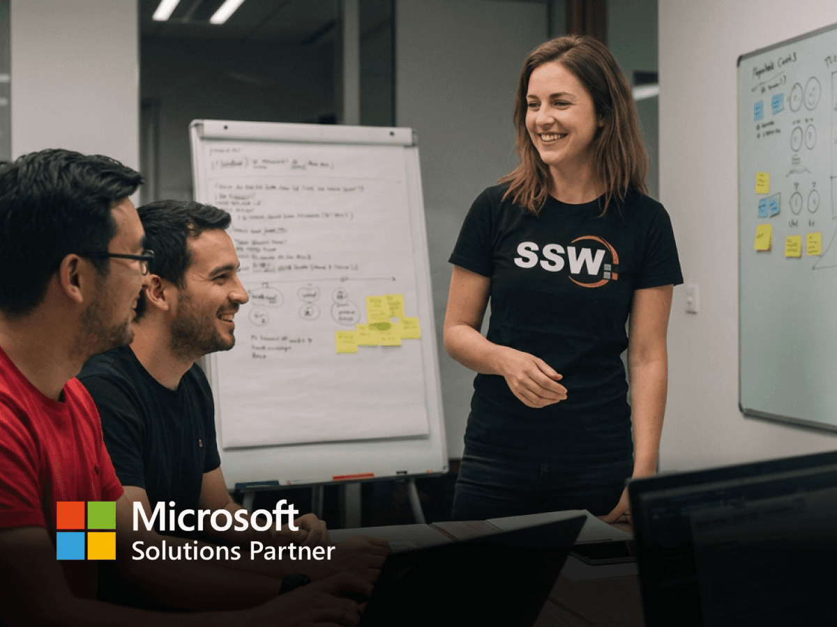 SSW team collaborating in a UI/UX design workshop