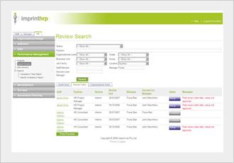 Search for a performance review - Table View