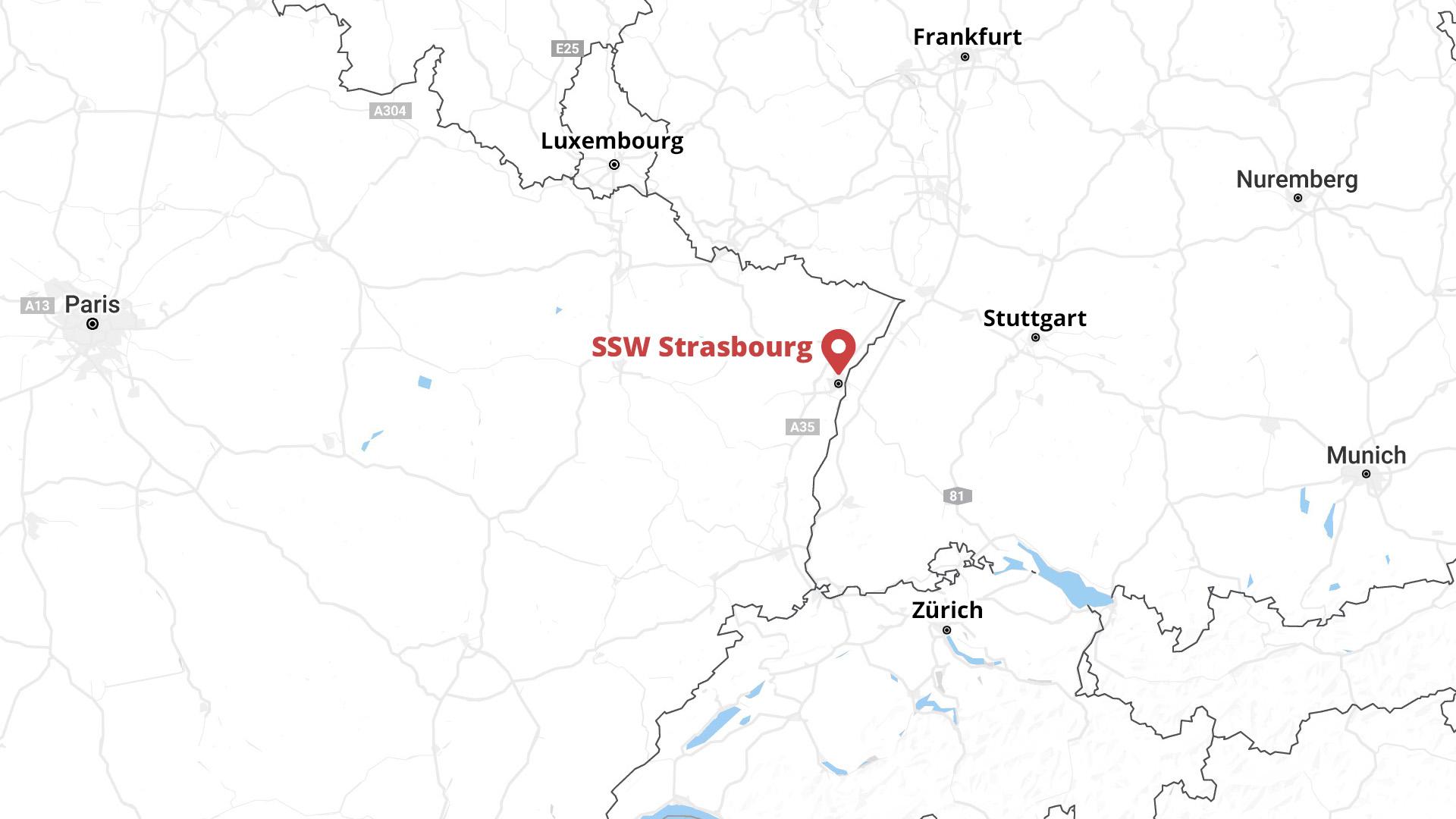 SSW Strasbourg Map