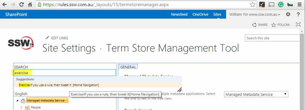 find friendly url item