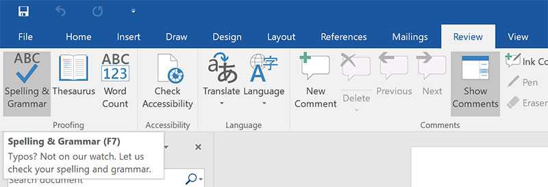 Microsoft Word has a spelling and grammar checker