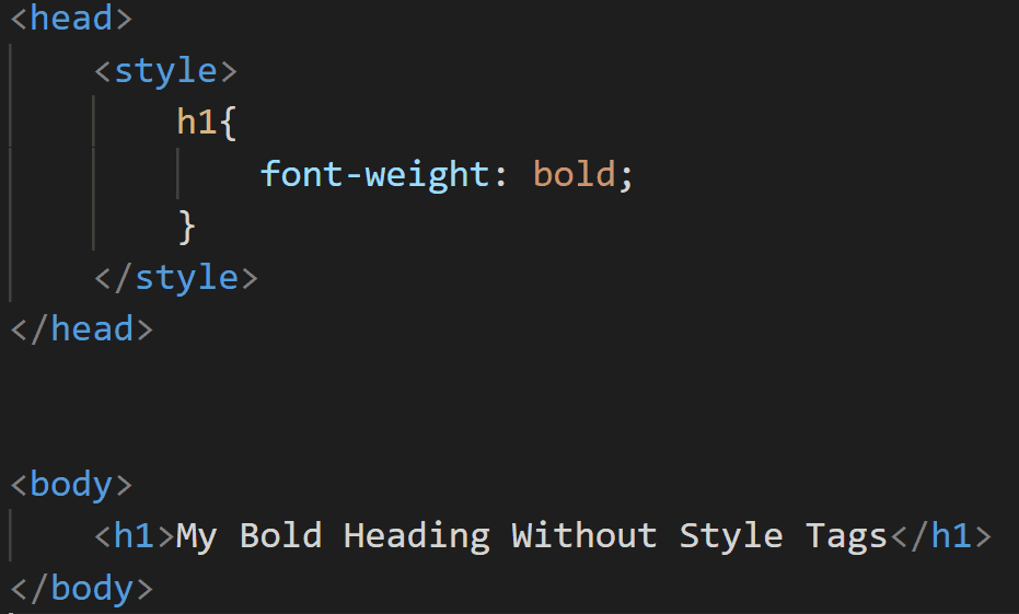 heading styled with css