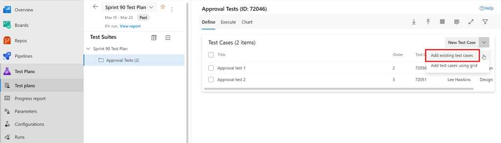 add test cases to test suite