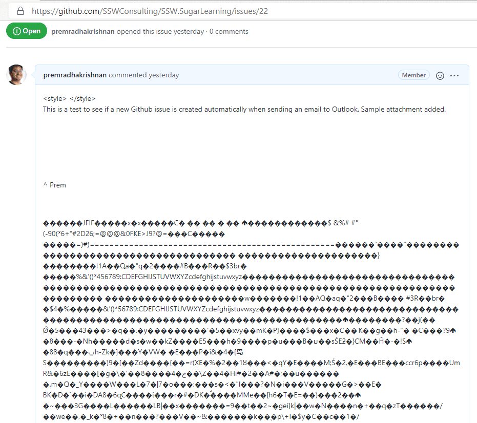 email to github issue