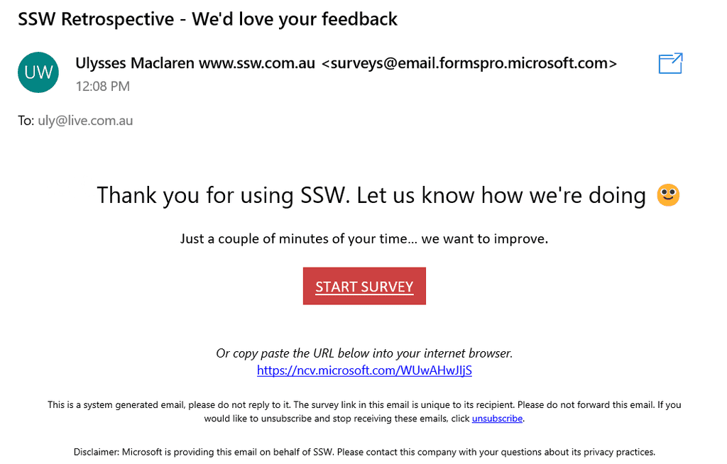 survey email