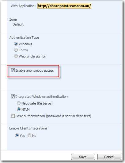 sharepoint anonymous access