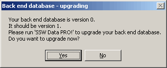 Upgrading the backend database