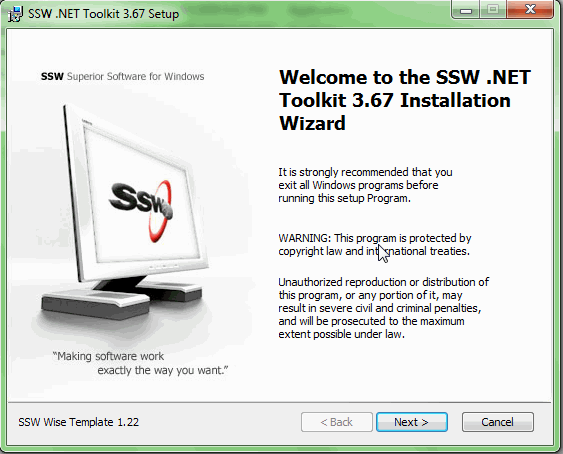 Install SSW .Net Toolkit