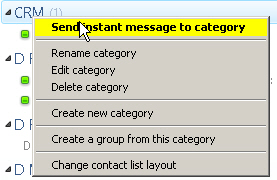 Right click menu - show offline contact in group 