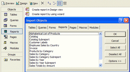 Import reports