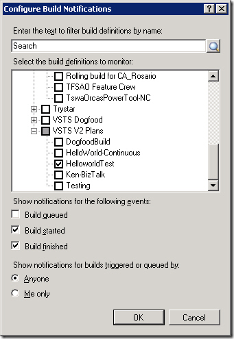 Configure Build Notification 