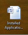 Installed applications document on desktop