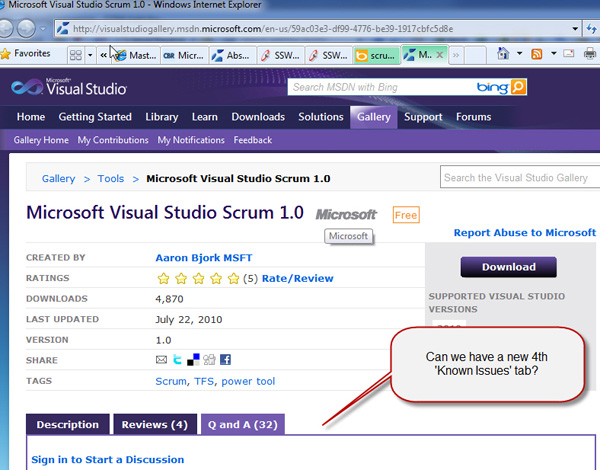 Visual Studio Scrum